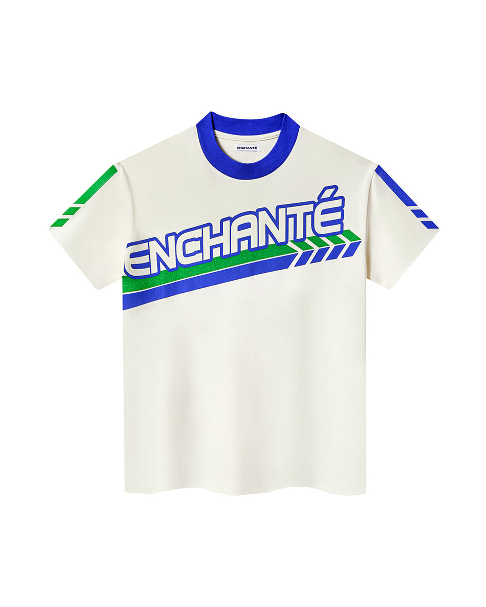 【oan】Motor Racing Logo Pigment Short Sleeve T-Shirt 3 Short Sleeve Pique Racing Tee – Enchanté