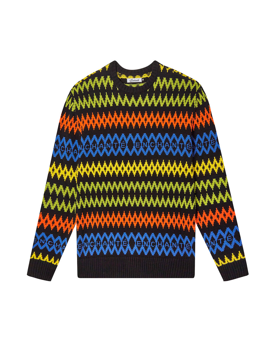 Mens yellow and hot sale black striped sweater